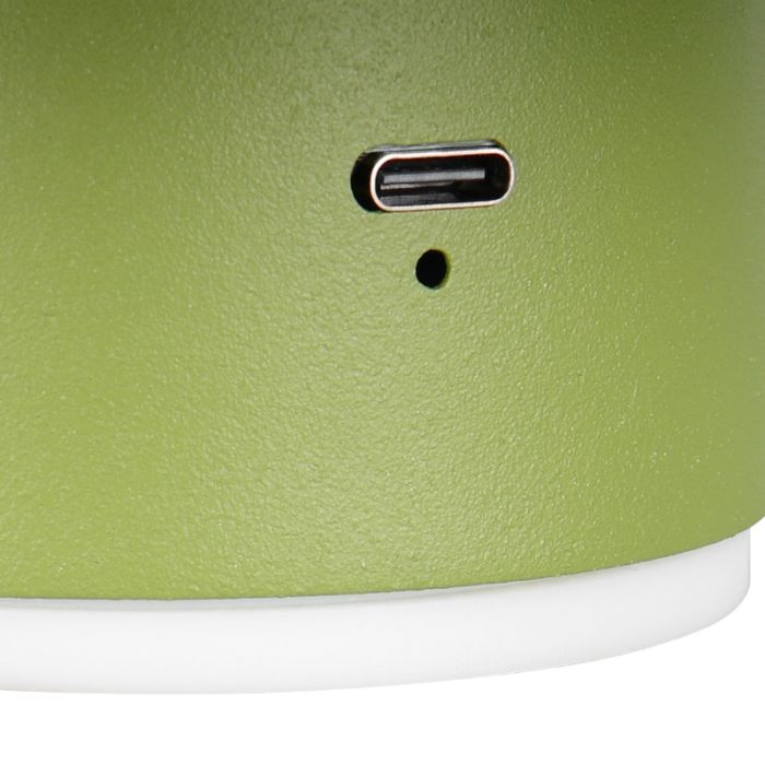 Green rechargeable wall light metal, Khaoula, 1,5W, 3000K LED, 3-step dimmable
