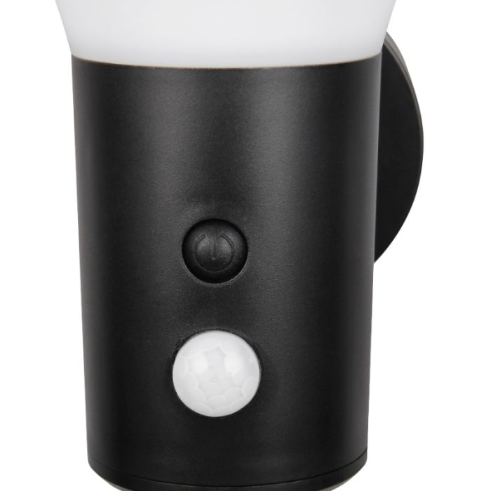 Black solar outdoor wall light modern, Nebahat, 3W, 4000K LED, IP44