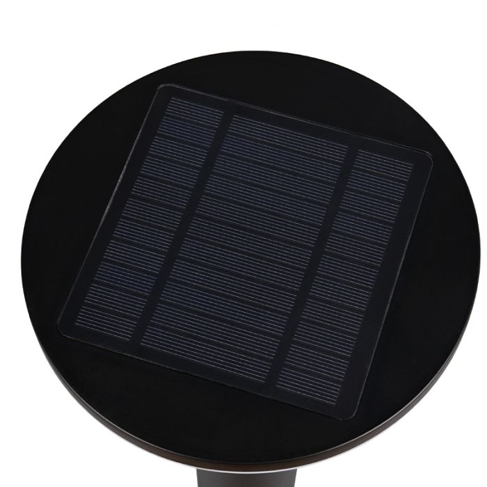 Black solar outdoor wall light modern, Nebahat, 3W, 4000K LED, IP44