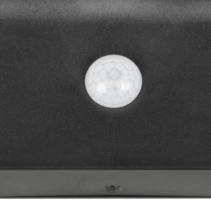 Black solar outdoor wall light modern, Mukaddes, 8W, 4000K LED, IP44