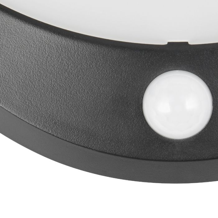 Black solar outdoor wall light modern, Mutlu, 8W, 4000K LED, IP44