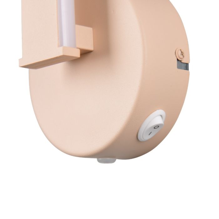 Brown wall light design, Quirinus, 11W, 4000K LED, with switch