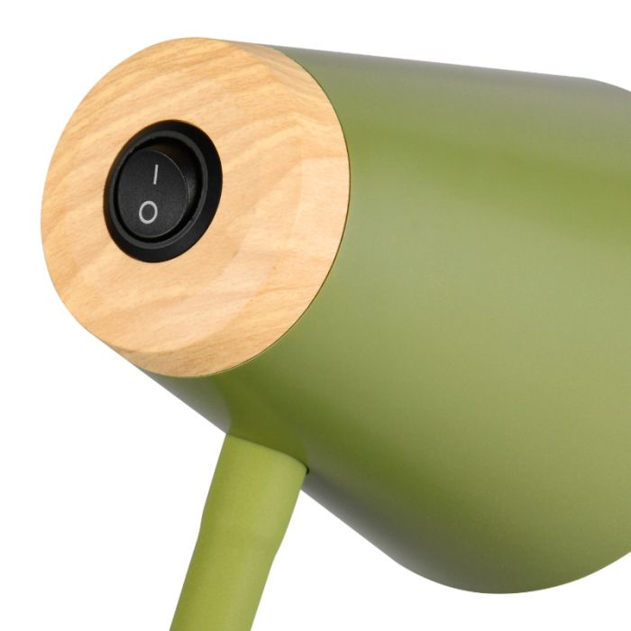 Green clip on light modern, Rahul, 4,5W, 3000K LED, with switch