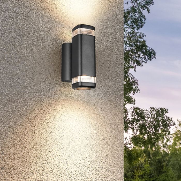 Black up down wall light modern, Poonam, IP44