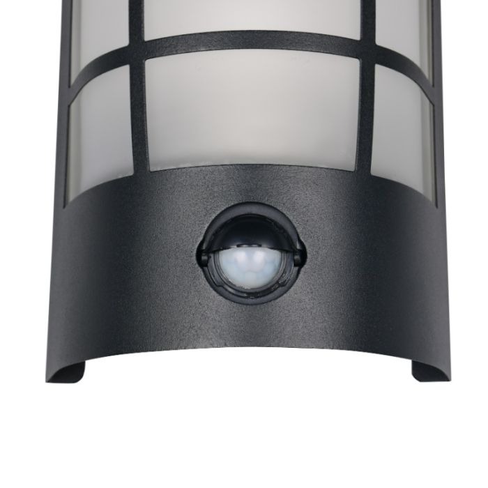 Black outdoor wall light with motion sensor modern, Ratna