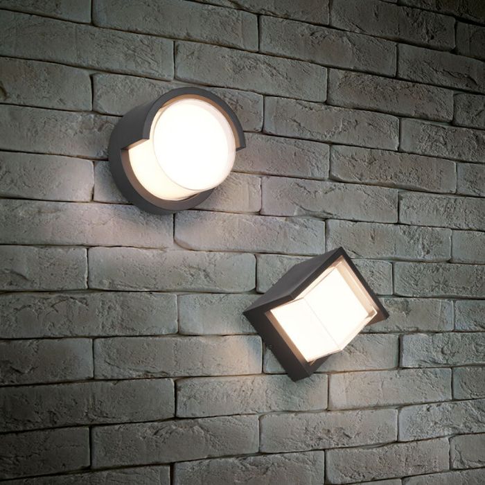 White outdoor light plastic, Riekje, 8W, 3000K LED, IP54