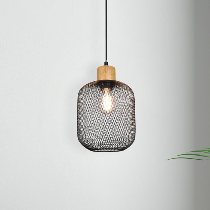 Black dining table hanging lamp vintage, Cristel