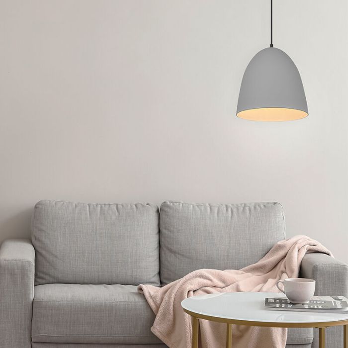 Grey dome pendant light modern, Ingmar