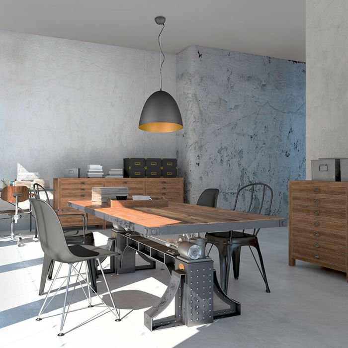 Black dome pendant light modern, Ingmar