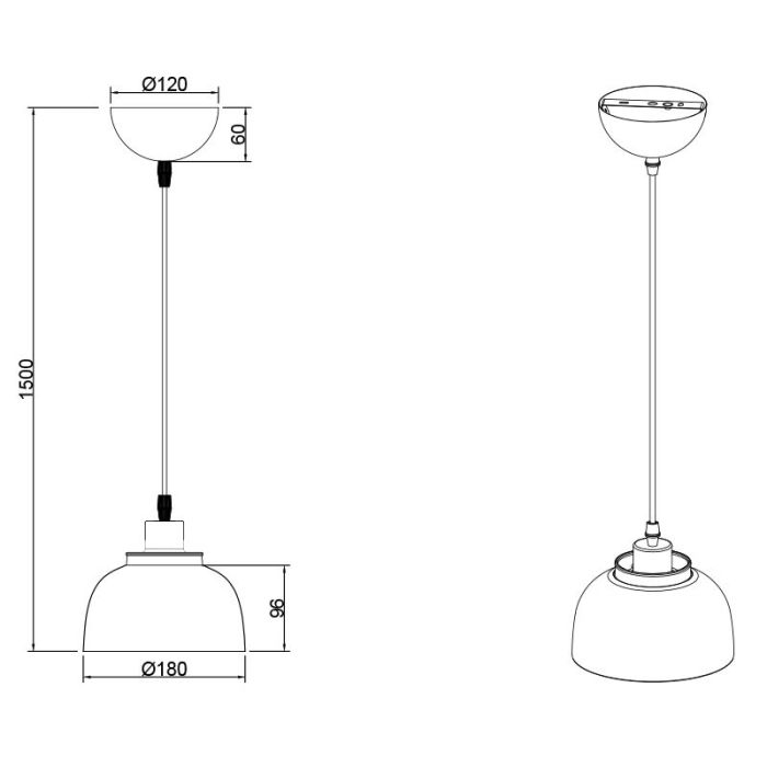 Black pendant light industrial, Sylvano