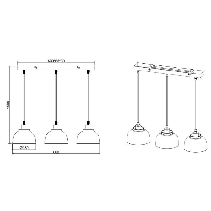 Black pendant light industrial, Sylvano
