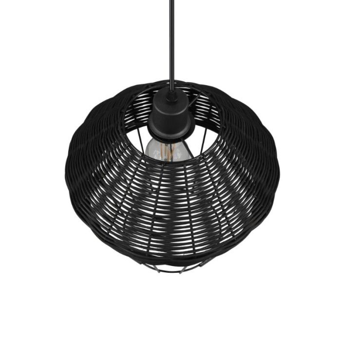 Rattan pendant light black, Mirne