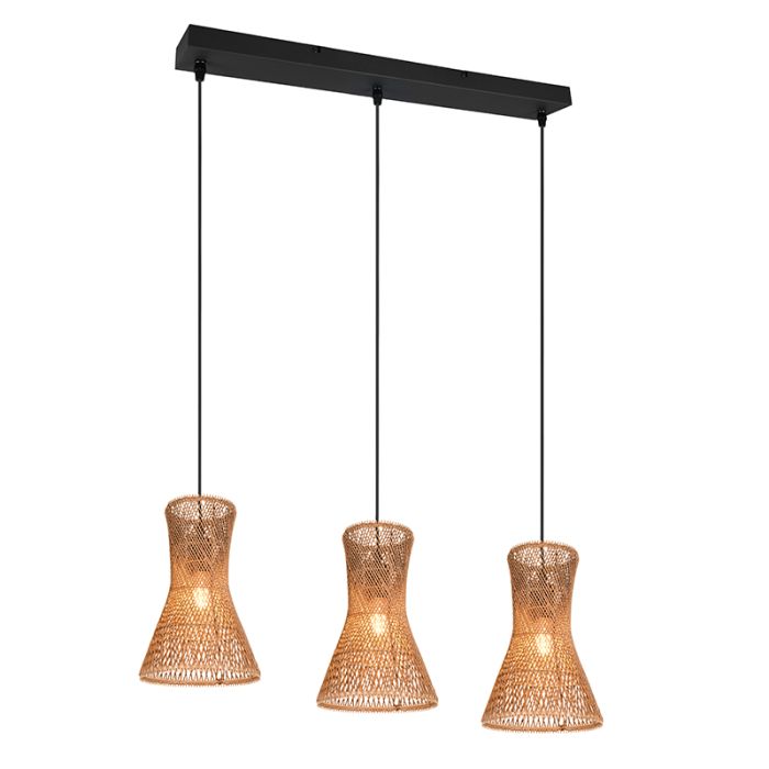 Paper pendant light black, Qasim