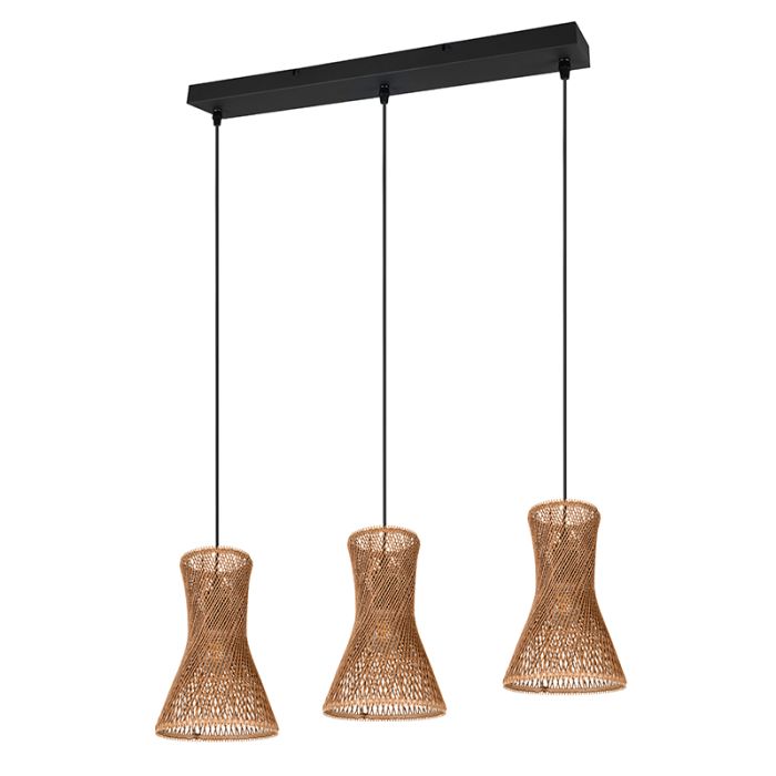 Paper pendant light black, Qasim