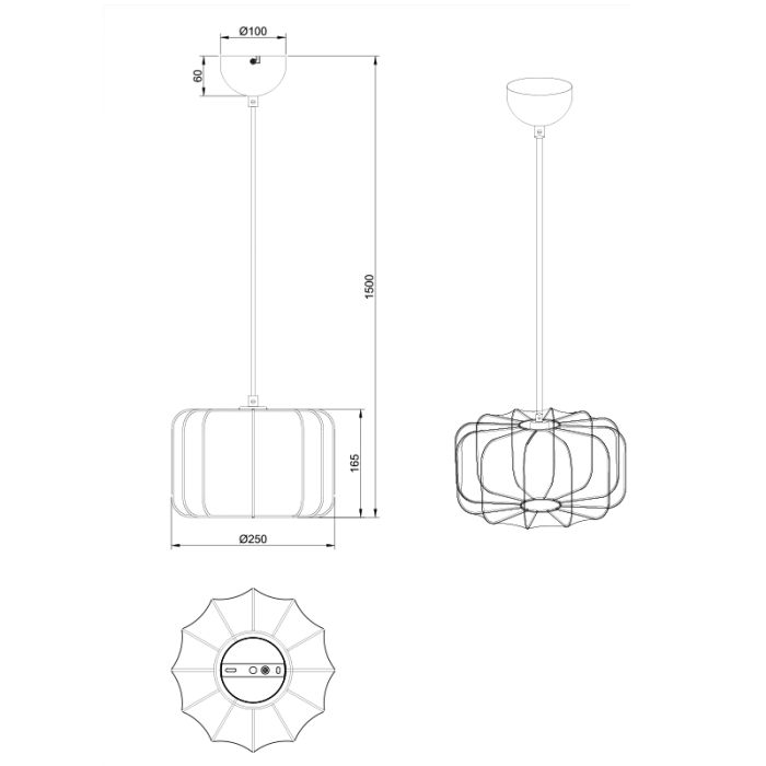 White pendant light modern, Metehan