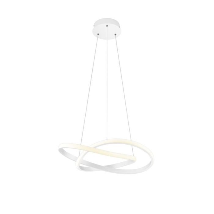 White pendant light modern, Aby, 27W, 4000K LED