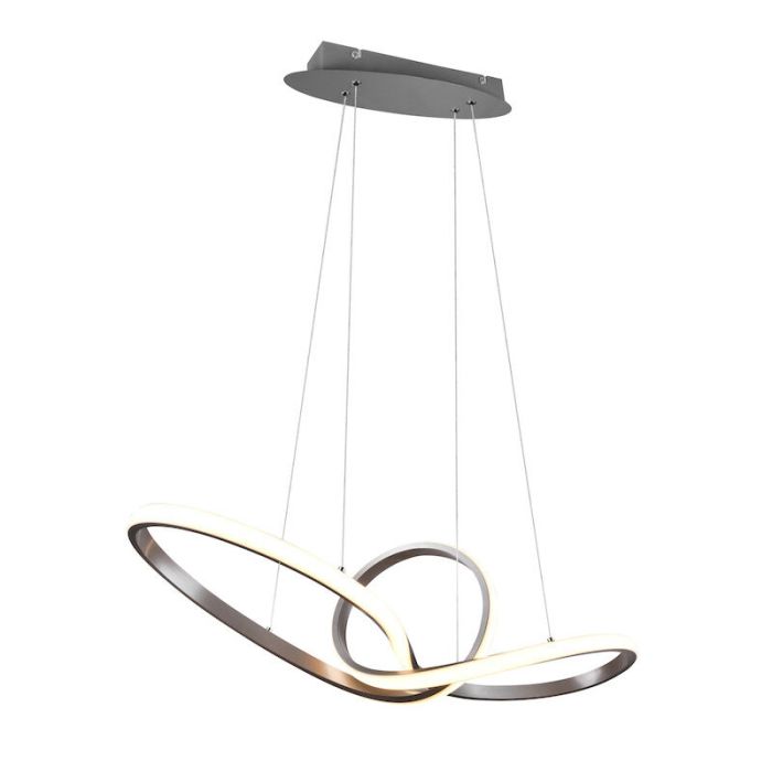 Nickel pendant light modern, Jonny, 28W, 3000K LED