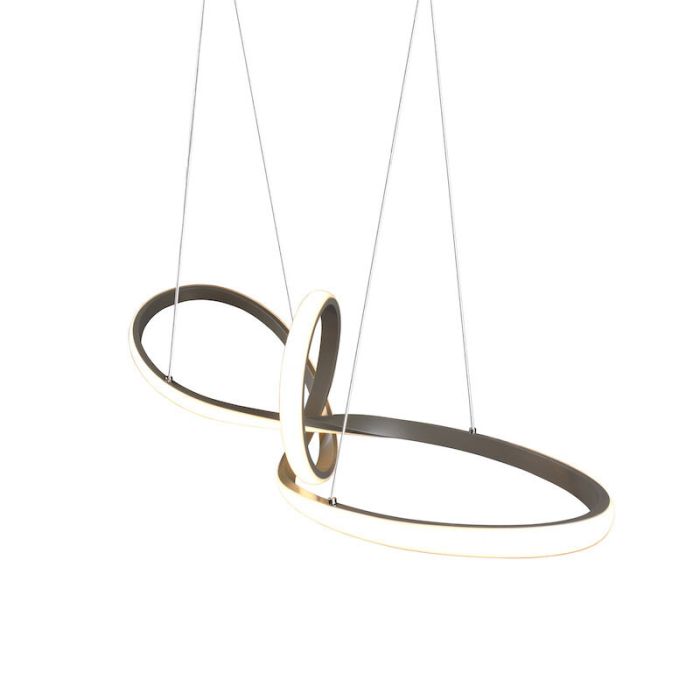 Nickel pendant light modern, Jonny, 28W, 3000K LED