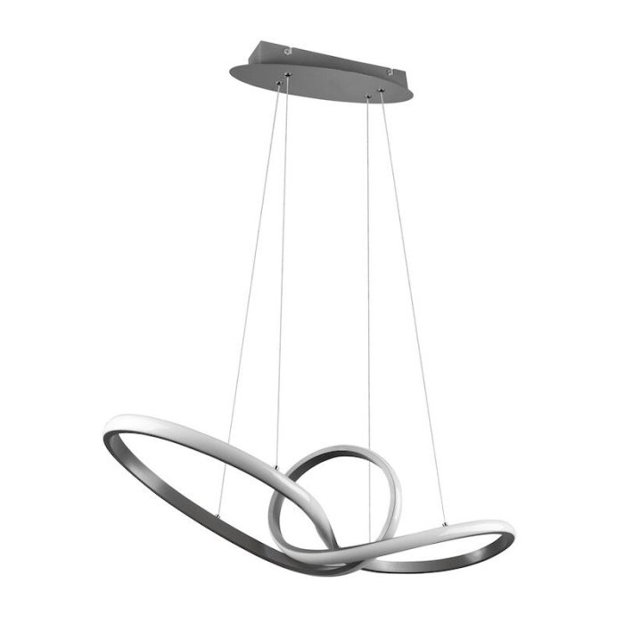 Nickel pendant light modern, Jonny, 28W, 3000K LED