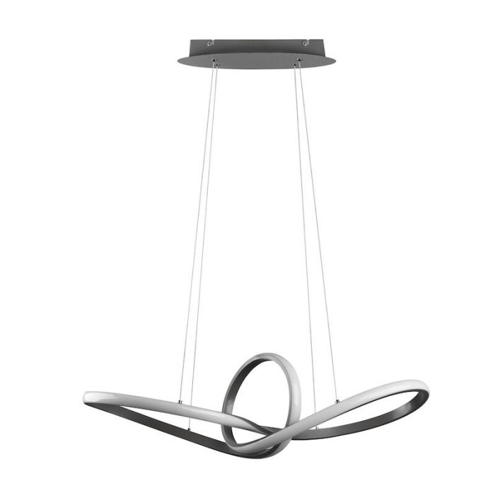Nickel pendant light modern, Jonny, 28W, 3000K LED