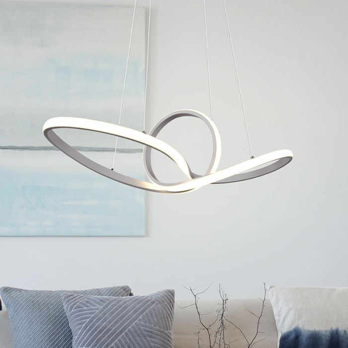 White pendant light modern, Jonny, 28W, 4000K LED