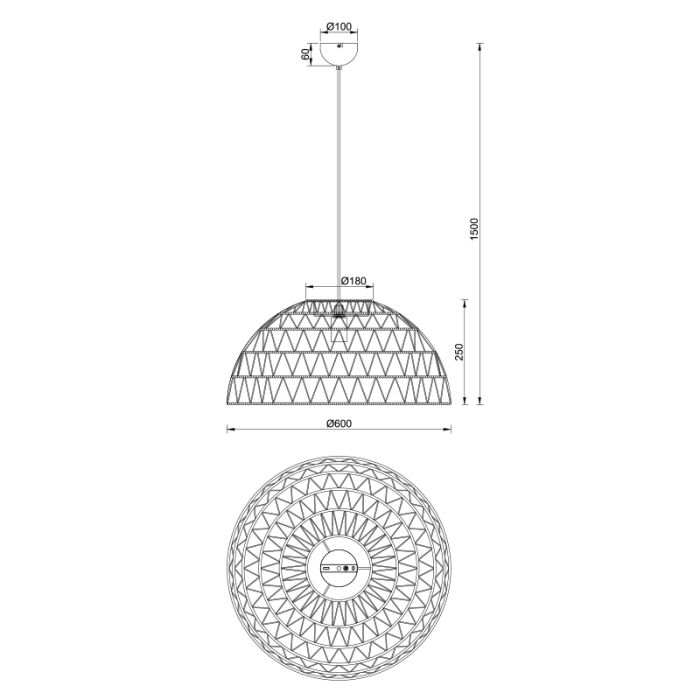 Paper pendant light brown, Raekwon