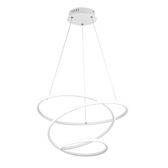 White dining table hanging lamp design, Marell, 36W, 4000K LED, 3-step dimmable