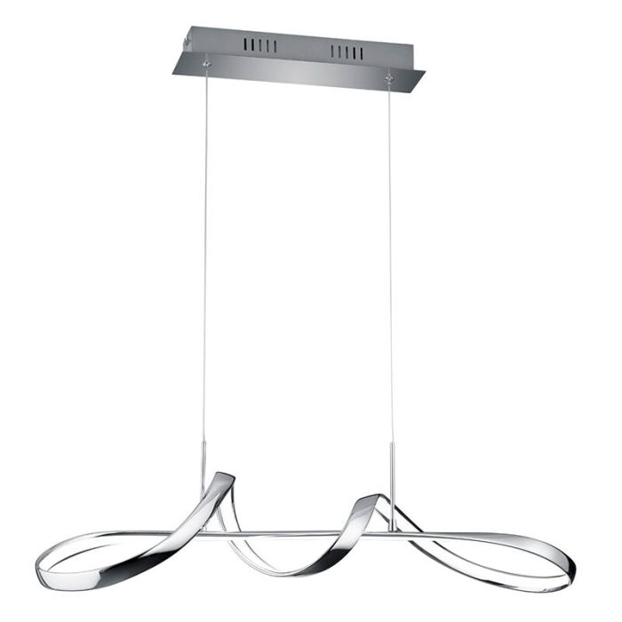 Chrome pendant light design, Renso, 37W, 4000K LED, 3-step dimmable