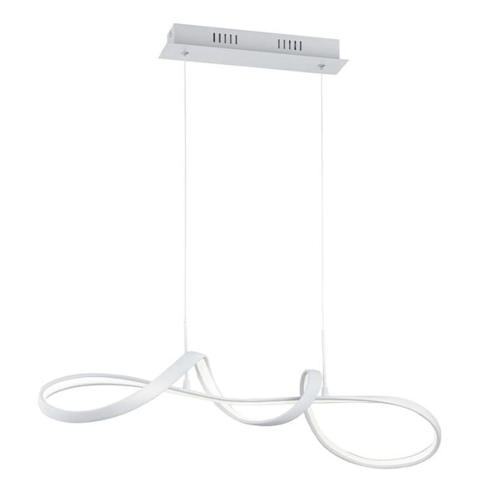 White pendant light design, Renso, 37W, 4000K LED, 3-step dimmable