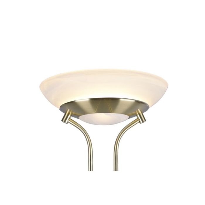 Brass reading floor lamp modern, Fredrika, 27W, 3000K LED, with touch dimmer