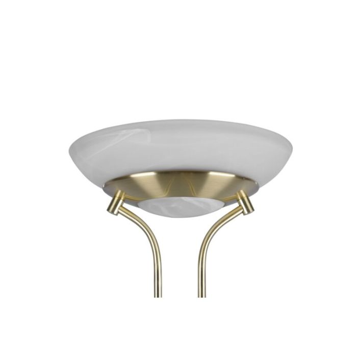 Brass reading floor lamp modern, Fredrika, 27W, 3000K LED, with touch dimmer