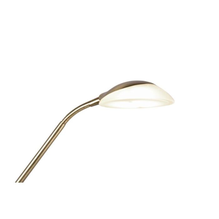 Brass reading floor lamp modern, Fredrika, 27W, 3000K LED, with touch dimmer