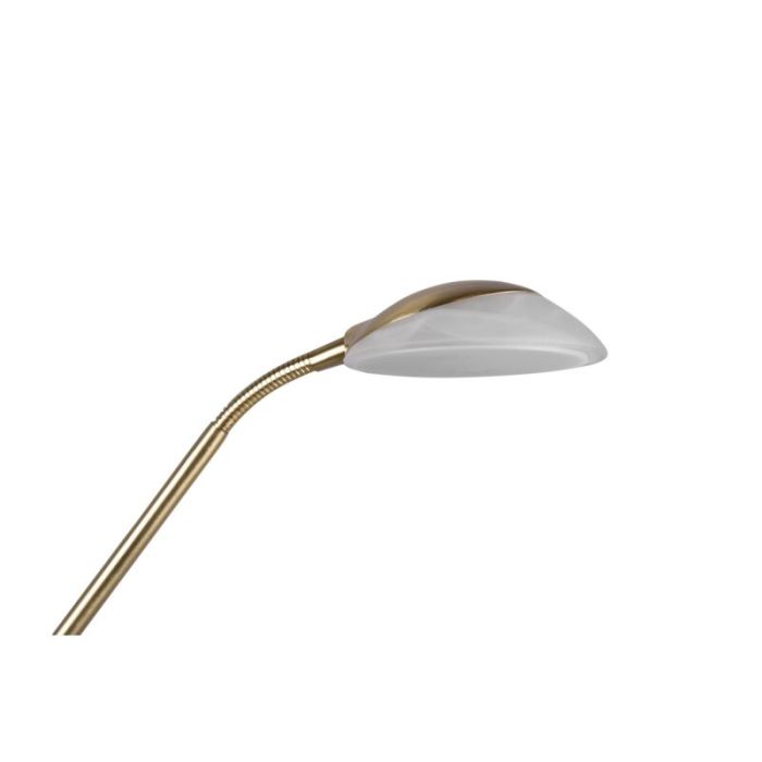 Brass reading floor lamp modern, Fredrika, 27W, 3000K LED, with touch dimmer