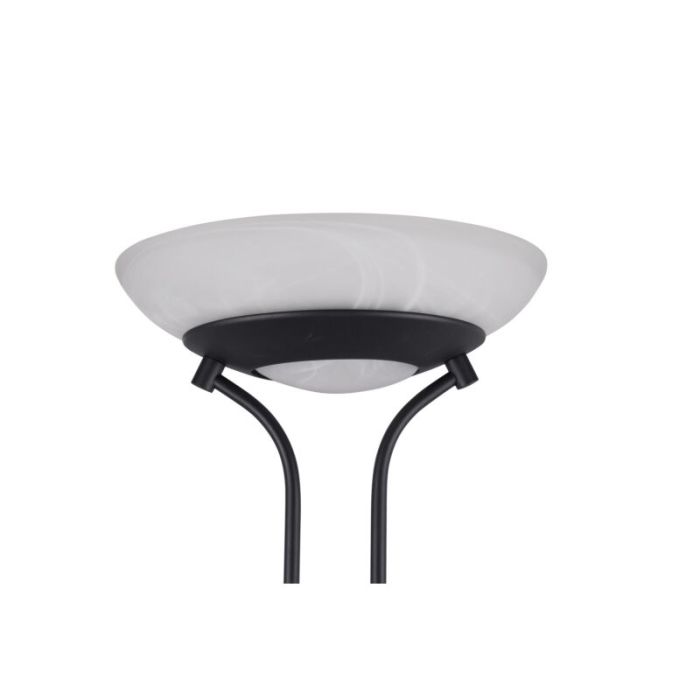 Black reading floor lamp modern, Fredrika, 27W, 3000K LED, with touch dimmer