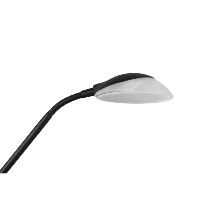 Black reading floor lamp modern, Fredrika, 27W, 3000K LED, with touch dimmer