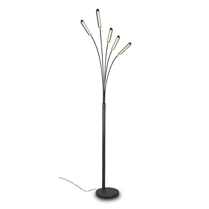 Black floor lamp modern, Ekram, 3,5W, 3000K LED, with switch