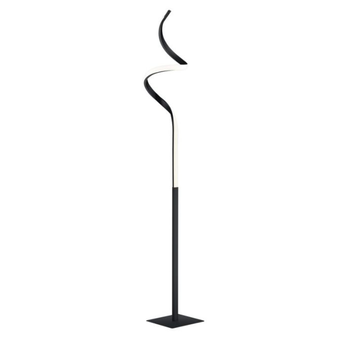Black floor lamp modern, Aby, 11W, 3000K LED, with touch dimmer