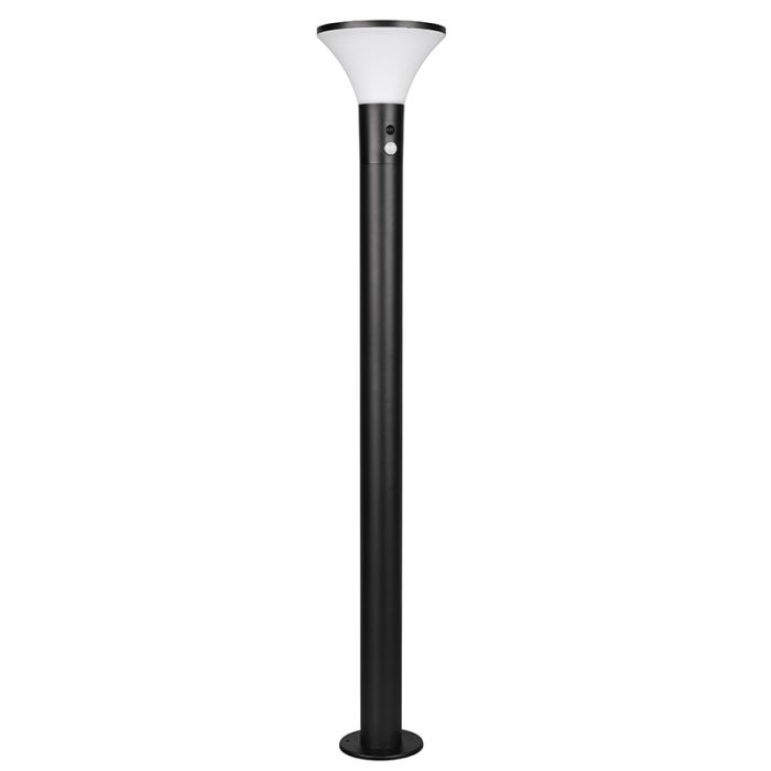 Black solar outdoor floor lamp modern, Nebahat, 3W, 4000K LED, IP44