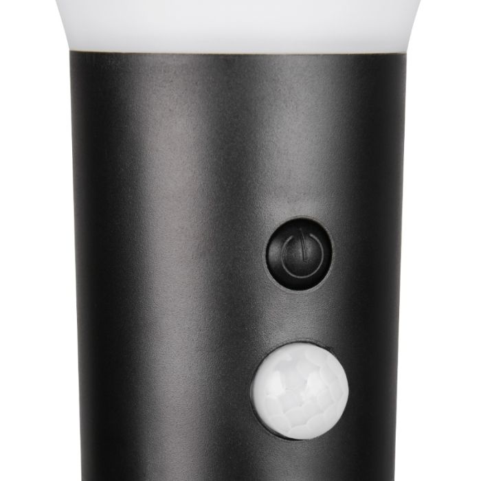 Black solar outdoor floor lamp modern, Nebahat, 3W, 4000K LED, IP44