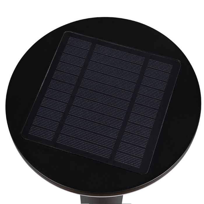 Black solar outdoor floor lamp modern, Nebahat, 3W, 4000K LED, IP44