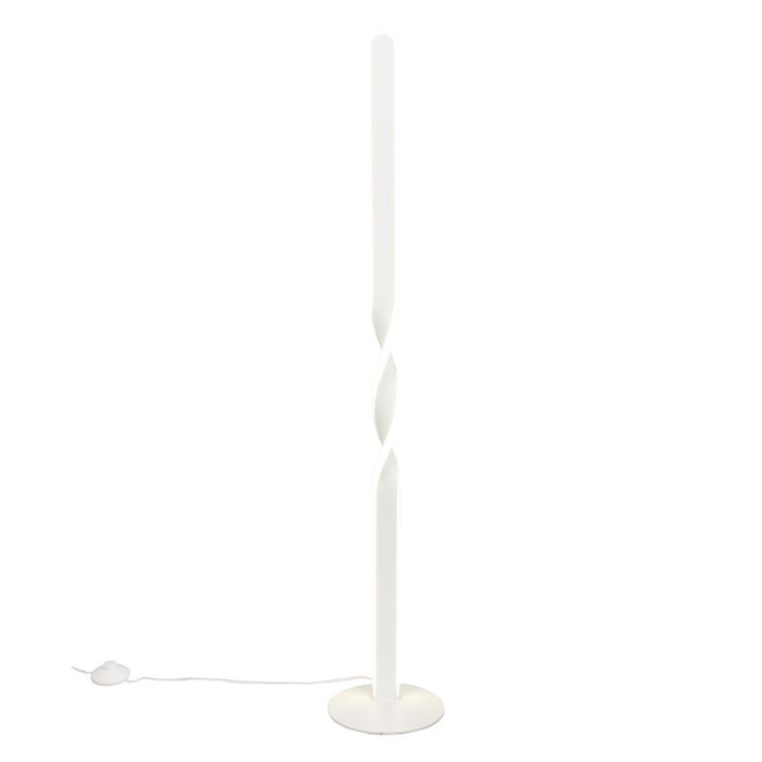 White floor lamp design, Quirinus, 19W, 4000K LED, with switch