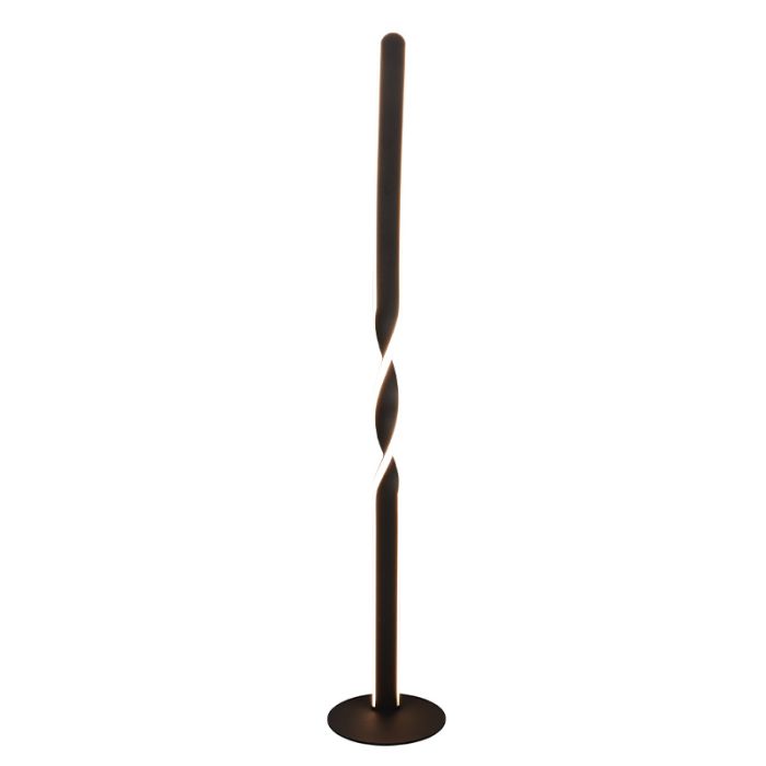 Black floor lamp design, Quirinus, 19W, 4000K LED, with switch
