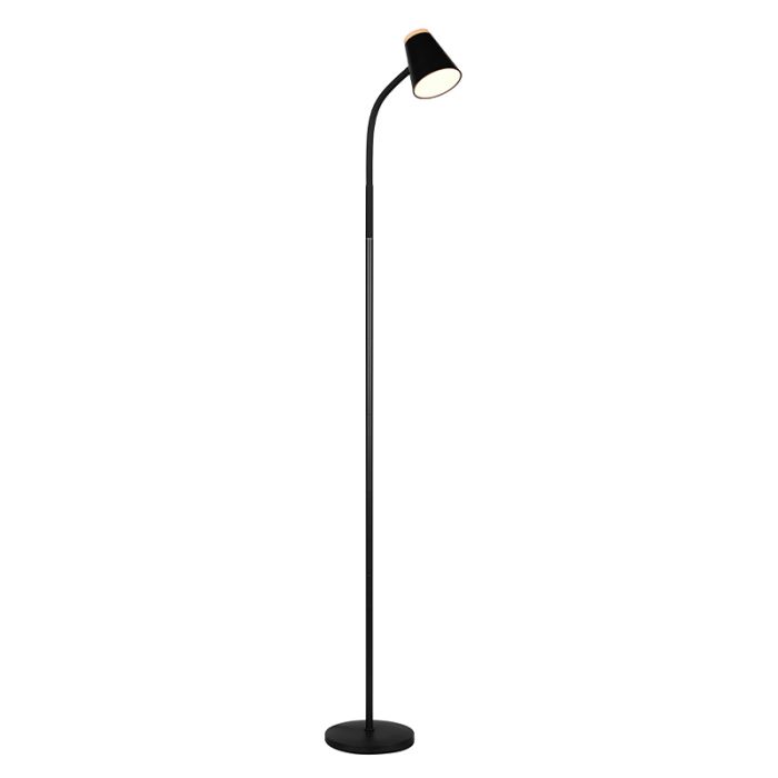 Black floor lamp modern, Rahul, 4,5W, 3000K LED, with switch