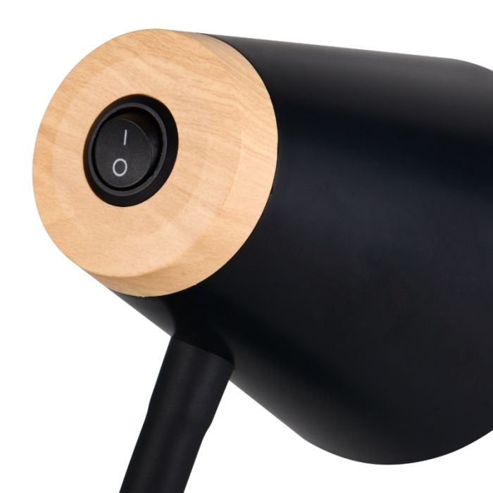 Black floor lamp modern, Rahul, 4,5W, 3000K LED, with switch
