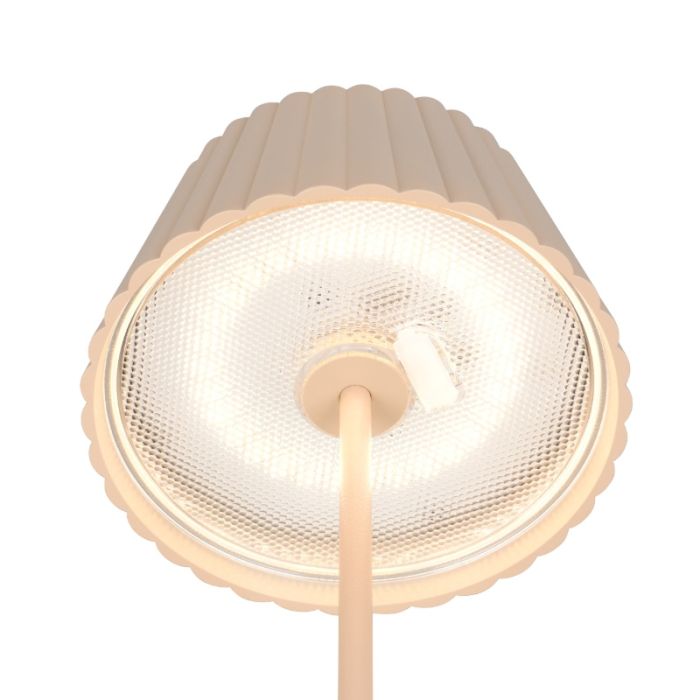 Brown rechargeable floor lamp modern, Reshma, 1,5W, 3000K LED, IP44, with touch dimmer