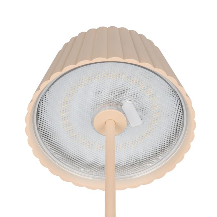 Brown rechargeable floor lamp modern, Reshma, 1,5W, 3000K LED, IP44, with touch dimmer