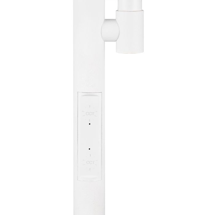 White floor lamp modern, Shahid, 17W, warm to cold white adjustable LED, with touch dimmer