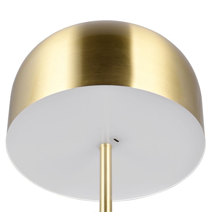 Brass rechargeable floor lamp modern, Dustin, 2,5W, 3000K LED, 3-step dimmable
