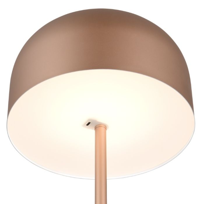 Brown rechargeable floor lamp modern, Dustin, 2,5W, 3000K LED, 3-step dimmable