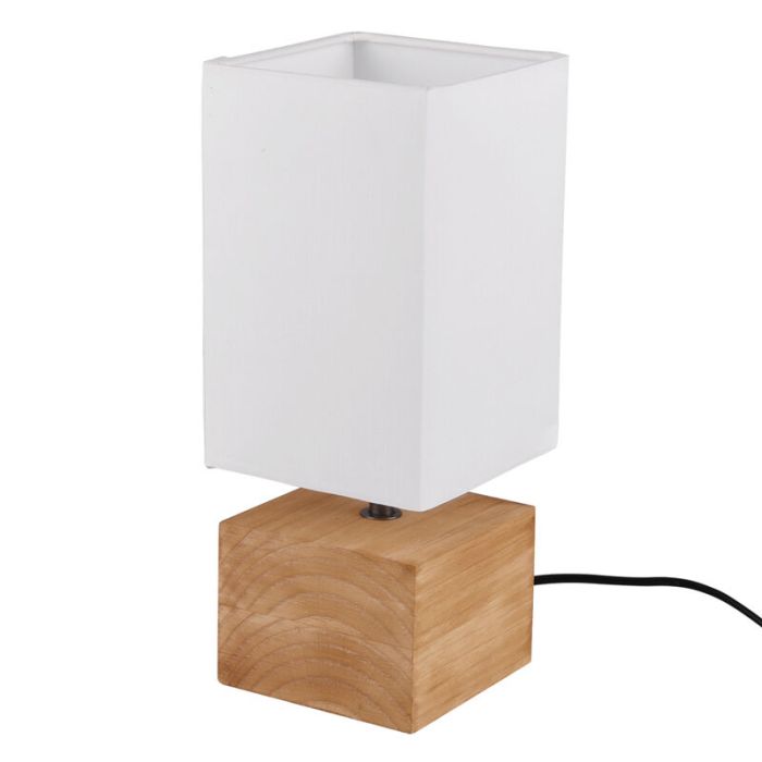 Wood table lamp brown, Job, with switch